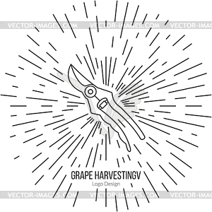 Winemaking, wine tasting logotype design concept - vector clipart / vector image