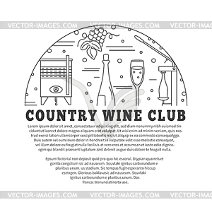 Winemaking, wine tasting graphic design concept - vector image