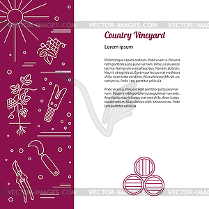 Winemaking, wine tasting graphic design concept - vector clip art