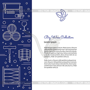 Winemaking, wine tasting graphic design concept - vector image