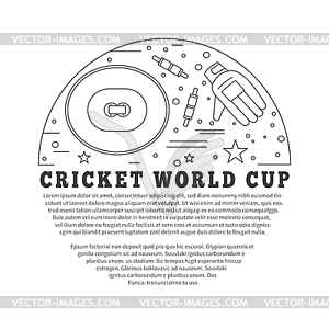 Cricket sport game graphic design concept - vector clipart