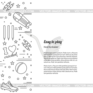 Cricket sport game graphic design concept - vector clip art