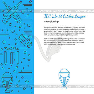 Cricket sport game graphic design concept - vector clipart