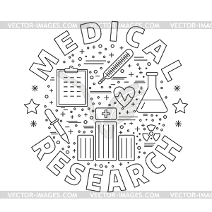 Medical diagnostic, checkup graphic design concept - vector image