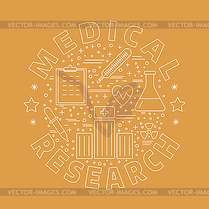 Medical diagnostic, checkup graphic design concept - color vector clipart