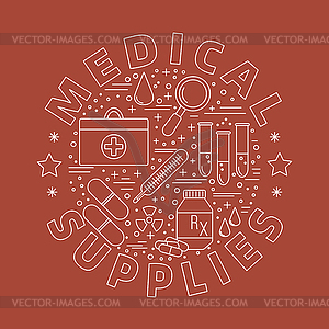 Medical diagnostic, checkup graphic design concept - vector clip art