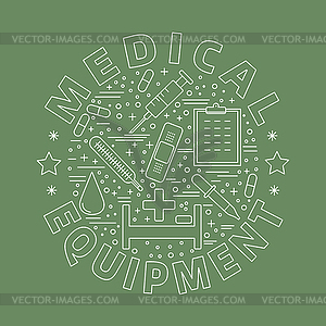 Medical diagnostic, checkup graphic design concept - vector image