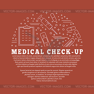 Medical diagnostic, checkup graphic design concept - vector clipart
