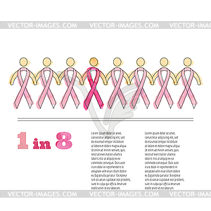 Breast Cancer Awareness Month Background - vector clip art