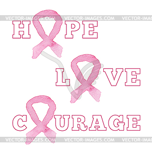 Breast Cancer Awareness Month Background - vector image