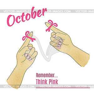 Breast Cancer Awareness Month Background - vector clip art