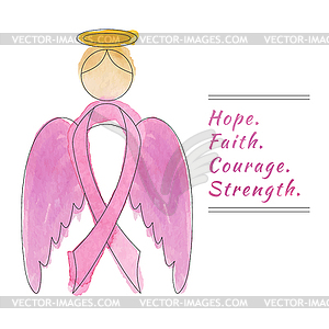 Breast Cancer Awareness Month Background - vector image