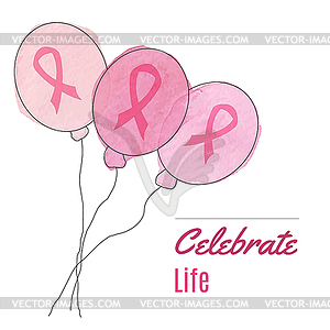 Breast Cancer Awareness Month Background - vector clipart / vector image
