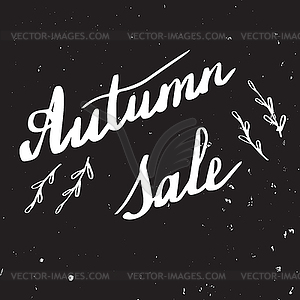 Autumn hand lettering and calligraphy design - vector clipart / vector image