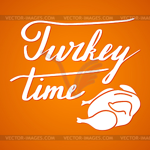 Thanksgiving hand lettering and calligraphy design - vector image