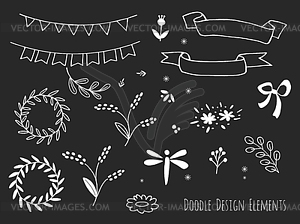 Doodle design elements - vector clip art