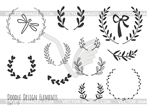 Doodle design elements - vector clipart