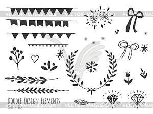 Doodle design elements - vector image