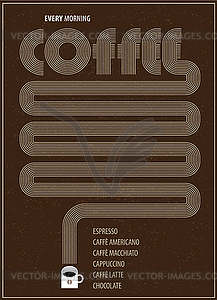 Poster coffee - vector clip art