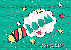 1 April Fools Day congratulation - vector clipart