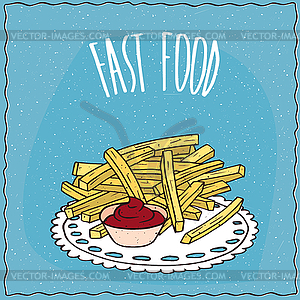 French fries or finger chips with flavoring - vector clipart