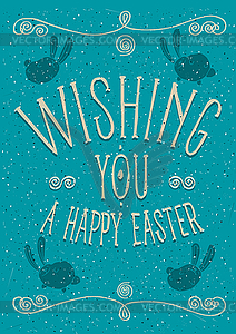Wishing you Happy Easter - vector clipart