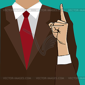 Hand sign caution - vector EPS clipart