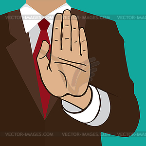 Hand sign wait - stock vector clipart