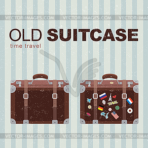 Old suitcase - vector image