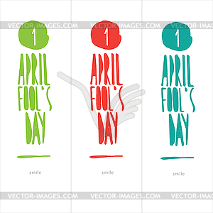 Celebrating April Fools Day - vector clipart