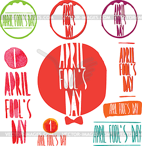 Celebrating April Fools Day - vector clipart