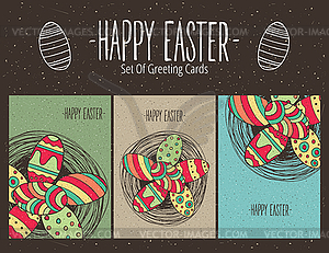 Set of Easter greeting cards - vector clipart