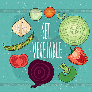 Set of clipart section food products - royalty-free vector image