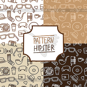 Pattern hipster set - vector image