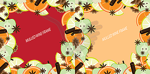 Mulled wine frame - vector clipart