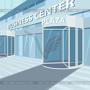 Exterior of facade of glass office business center - vector EPS clipart