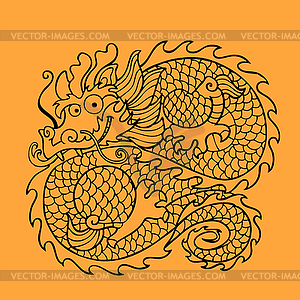 Chinese dragon character - vector image