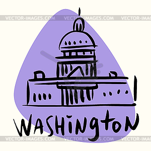 Washington capital USA - vector clip art