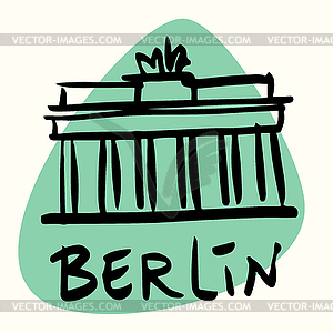 Berlin capital of Germany - vector clipart