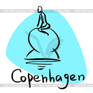 Copenhagen capital of Denmark - vector image