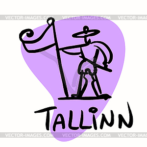 Tallinn capital of Estonia - vector clipart