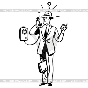Говорить телефона бизнес-концепции - изображение в векторном формате