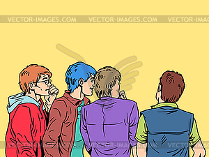 Fashion Teens boys - vector clip art