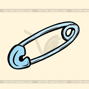 Pin barrette sewing - vector clip art