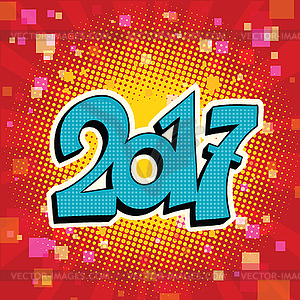 Figures 2017 symbol of New year - vector image