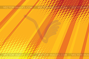 Red yellow halftone raster effect pop art background - vector EPS clipart