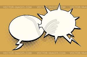 Ball and spikes comic bubble - vector clipart