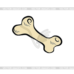 White bone for dog - stock vector clipart