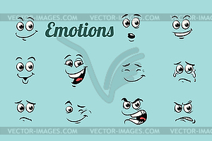 Emotions characters collection set - vector clip art