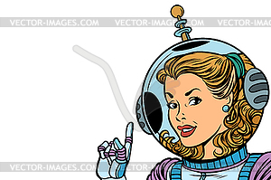 Girl astronaut - vector clipart